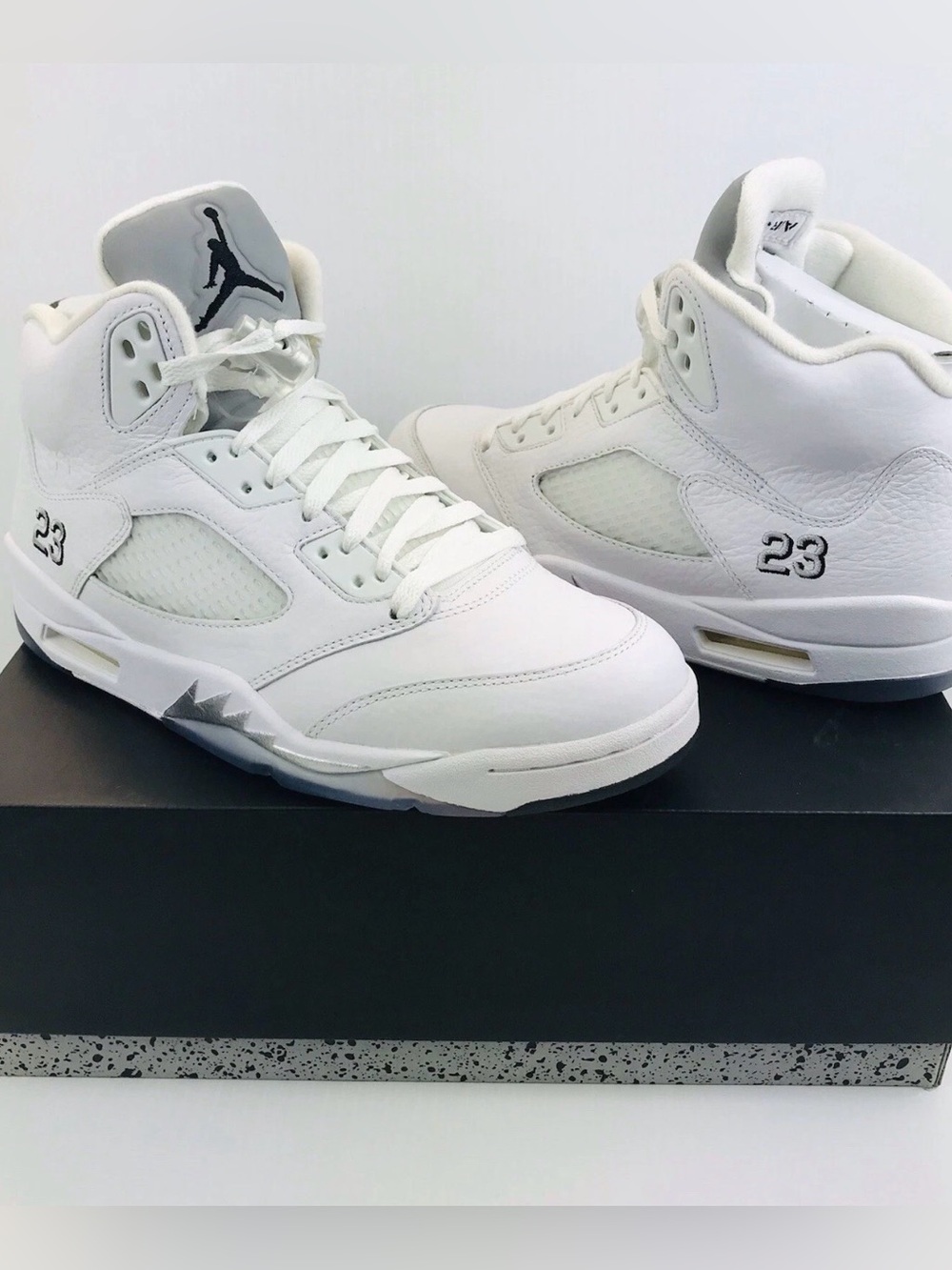 Nike Air Jordan 5 Retro Size 10 White Metallic Silver Brand New NO BOX